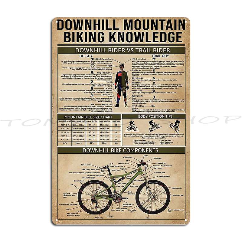 Plaque Métallique Vintage Pers - Mountain Biking Europe avis et prix